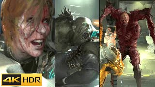 Dead Space Remake - All Monsters Transformations \& Encounters \& Boss Fights [PS5 4K 60FPS]