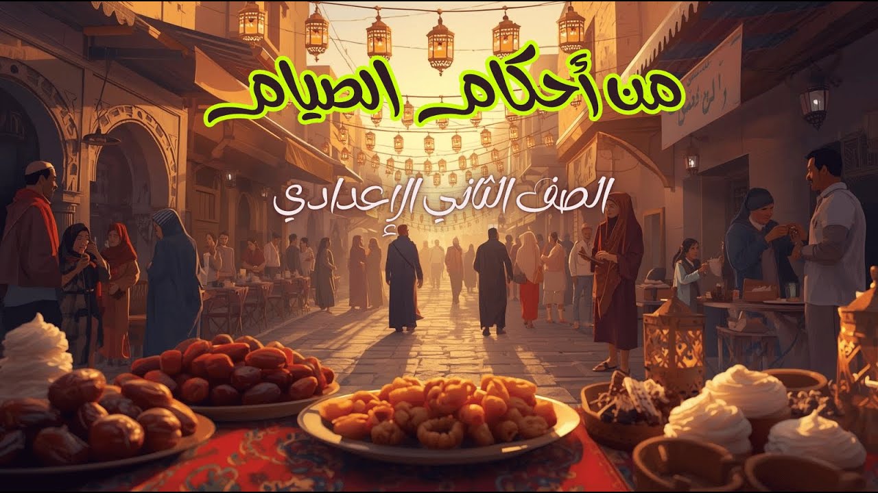 من أحكام الصيام للصف الثاني الإعدادي - درس أحكام الصيام، للصف الثاني الإعدادي، أ.عبدالله بدر