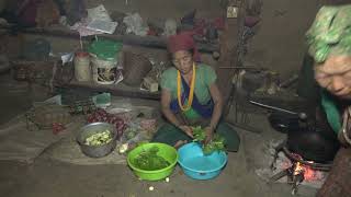 Nepali village || Declicious green vegetables curry recipe
