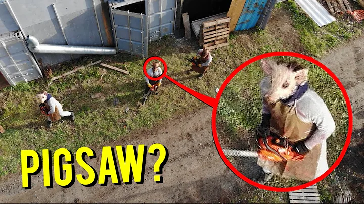 DRONE CATCHES PIGSAW AT ABANDONED FARM!! (THEY CAM...