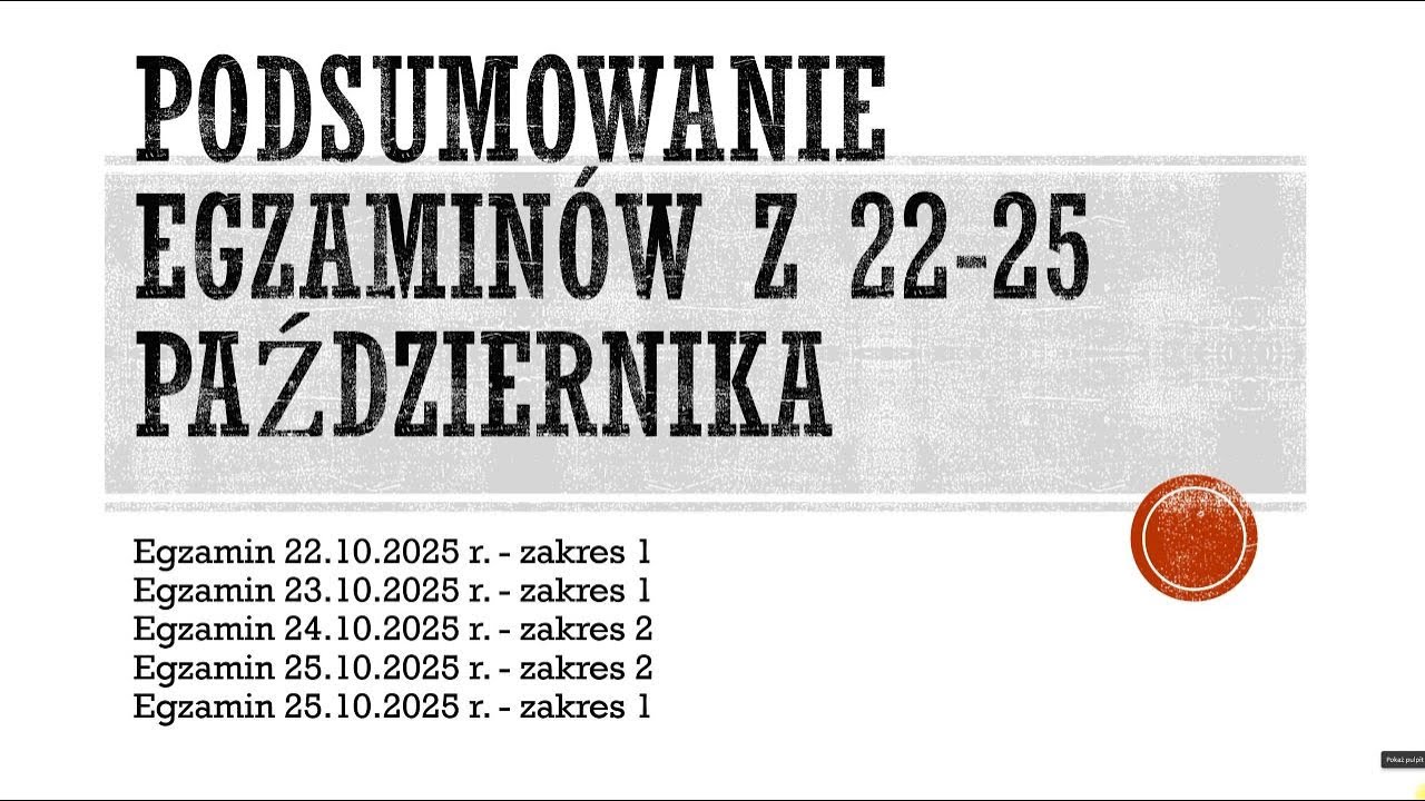 UPRAWNIENA GEODEZYJNE- podsumowanie egzaminów 22-25 październik2025 