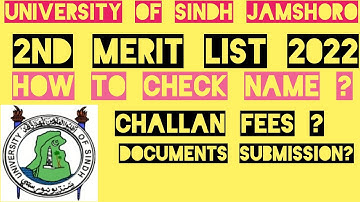 UNIVERSITY OF SINDH JAMSHORO 2ND MERIT LIST 2022| COMPLETE PROCESS OF ADMISSION | HOW TO CHECK NAME