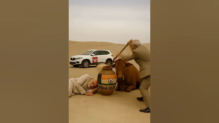 Trump and Modi in Controversial Tariff Gesture | Political Symbolism Explained #politicalhumor#funny