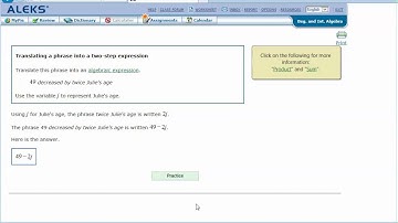 Translating a phrase into a two-step expression