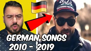 GERMAN MUSIC IS AMAZING!! TOP 10 DEUTSCHE SONGS 2010 2019 REACTION