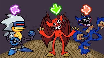 FNF Character Test | Gameplay VS Playground | VS PROTO SONIC | VS SCARY LARRY | VS HUGGY WUGGY