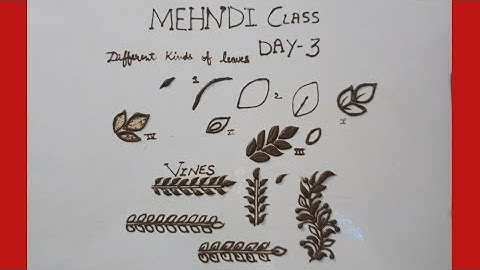 Mehndi Class-3 /how to learn Mehndi for beginners/ leaves  practice/how to learn henna/mehndi Class