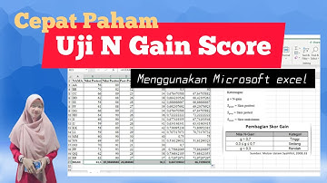 CARA MENGHITUNG N-GAIN PRETEST DAN POSTTEST EXCEL | UJI N-GAIN SCORE DENGAN MICROSOFT EXCEL