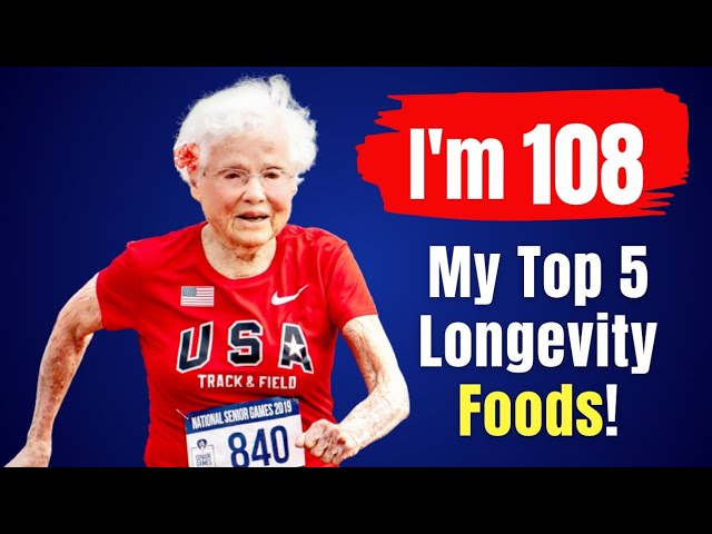 Julia Hawkins (108 yr old) I eat TOP 5 Food u0026 don't get old. Anti-aging Benefits. class=