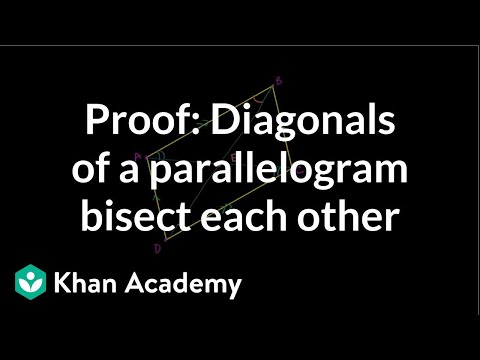 Video: Welke parallellogrammen hebben diagonalen die elkaar halveren?