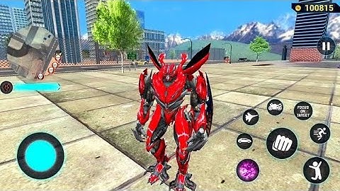 Red Mirage Multiple Transformation Jet Robot Car Game 2020 - Android Gameplay