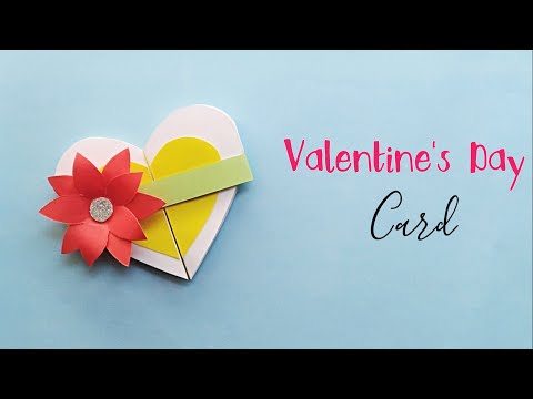 How to Make Love Shape Valentine Cards / Valentine Cards Handmade Easy / Valentines day card