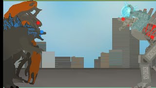 Godzilla and Muto Prime Vs Mechagodzilla Battle Of The Gods Stick Nodes Battle...
