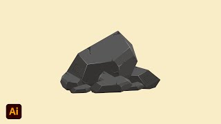 Rocks And Stones Design In Adobe Illustrator cc 2022 | Tutorial