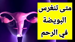 متى تنغرس البويضة في جدار الرحم|متى ينغرس الجنين في الرحم|في أي أسبوع ينغرس الجنين في الرحم