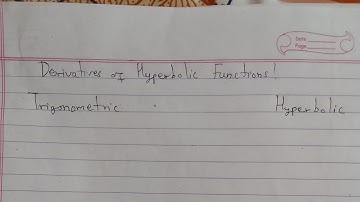 How to remember derivatives of hyperbolic functions!