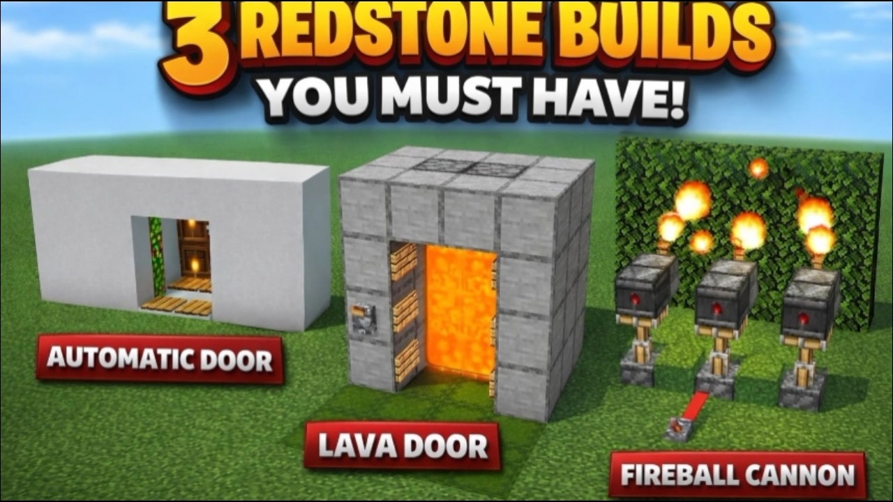 Compact Redstone Builds 3 Redstone builds every Mc player must have! - YouTube