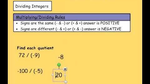 Math 7: 2-4: Multiplying and Dividing Integers