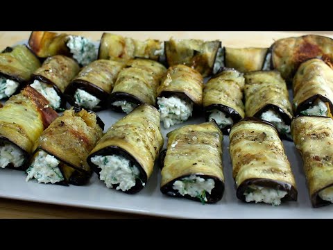 Рулетики из Баклажанов 🍆 Готовится Просто, Очень Вкусная Закуска!