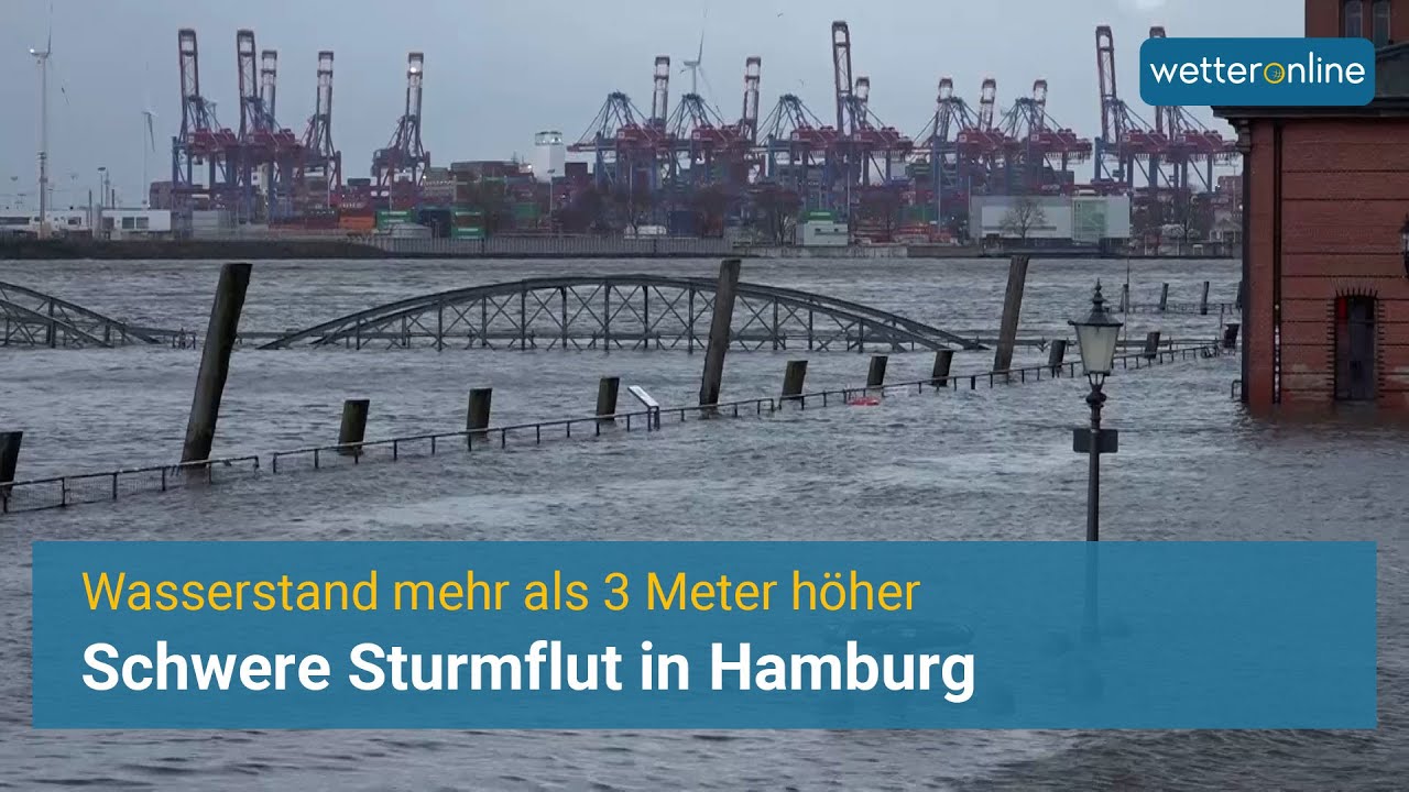 Schwere Sturmflut in Hamburg 🌊