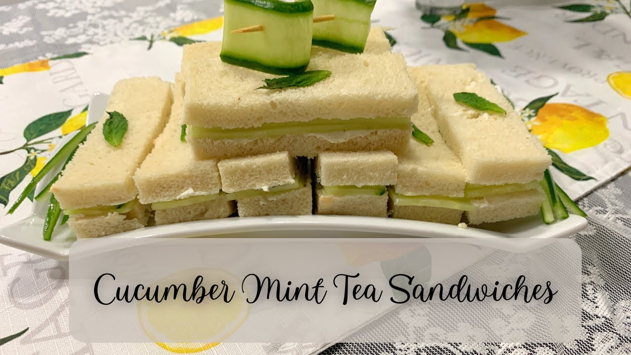 Cucumber Mint Tea Sandwiches | Cucumber Finger Sandwiches | Afternoon Tea Cucumber Sandwiches