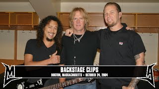 metallica backstage clips boston ma october 25 2004