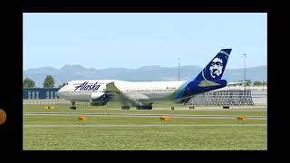Boeing 747-800 Alaska airlines vertical takeoff (x-plane 11)