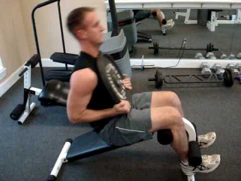 Incline Bench Sit Ups With Weights