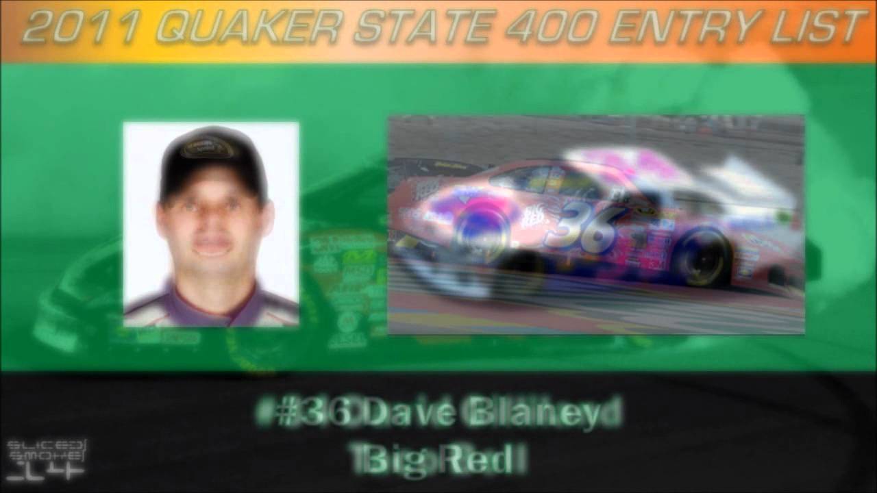 2011 Quaker State 400 Entry List YouTube