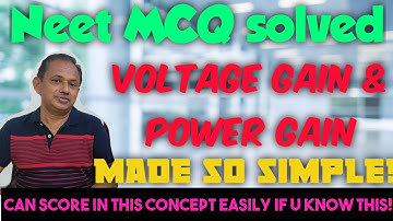 Transistor Amplifier - Voltage Gain & Power Gain - NEET Solved Problems