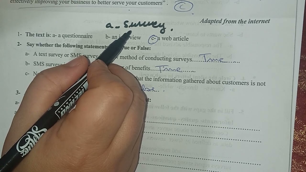 مراجعة للفرض الثاني سنة أولى ثانوي الجزء الأول.our findings show