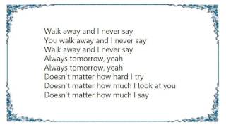 Bob Mould - Always Tomorrow Lyrics