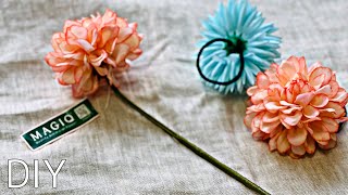 ３分あればできちゃう！　簡単お花ヘアゴムの作り方　ヘアゴム裏処理の仕方　Hair accessories tutorial 造花で作ります　アーティフィシャルフラワー使用　入園入学にぴったり！髪飾り