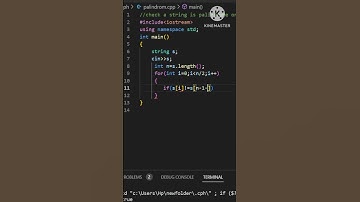 how to check a string is palindrome or not || check palindrome #c++  #string #shorts #coding #cpp