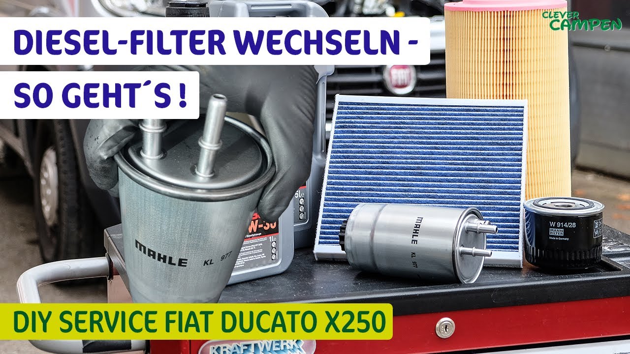 DIY Dieselfilter wechseln beim Fiat Ducato X250 - So geht´s - #doityourself #DIY #kraftstoff