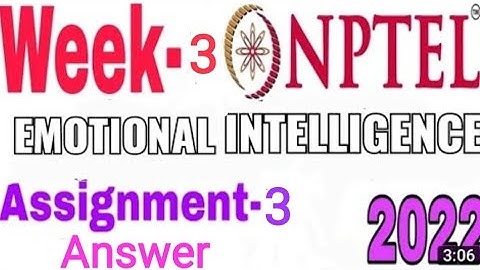 EMOTIONAL INTELLIGENCE ASSIGNMENT-3 SOLUTION
