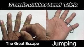 The Great Escape & Jumping Rubber Band Magic Trick || 2 Basic Rubber Band Trick for Beginner