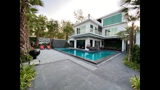 พูลวิลล่าพัทยา Palm poolvilla แบบ 8ห้องนอน สุดหรู ใกล้หาดจอมเทียนมาก! จากุชชี่ roof top