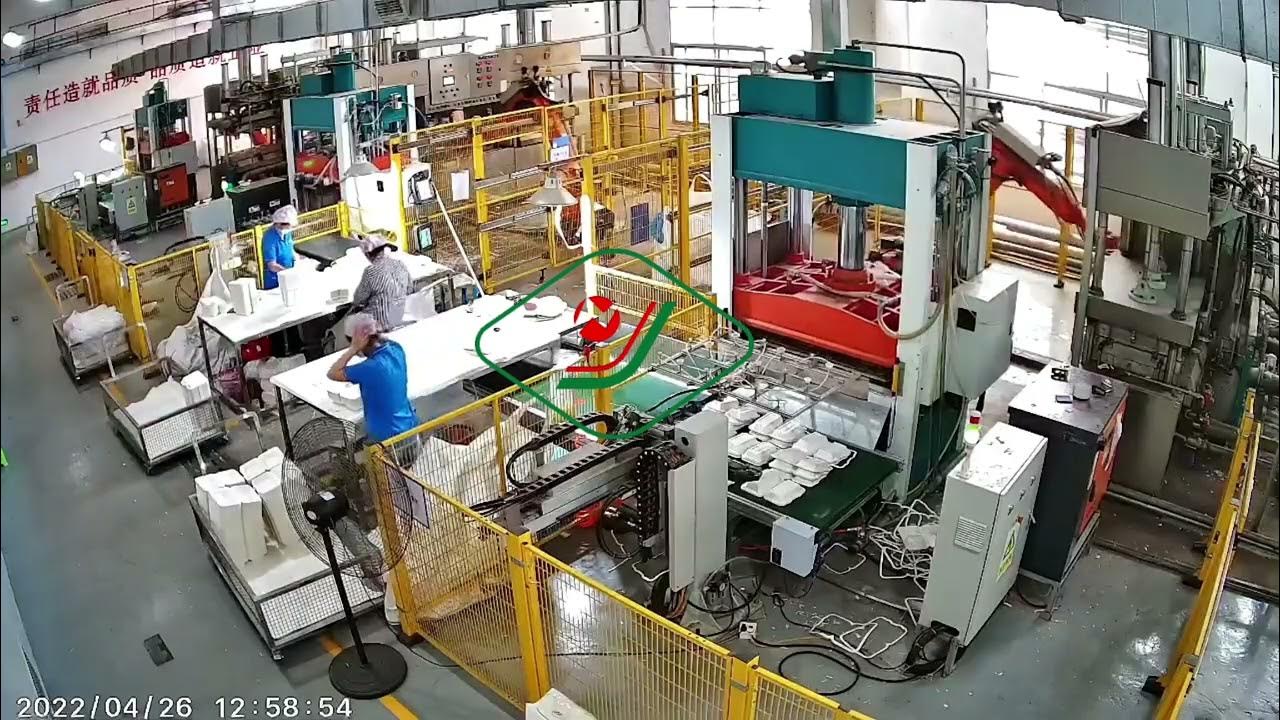Semi Automatic Tableware Forming Machine Match Robot to Transfer & Edge