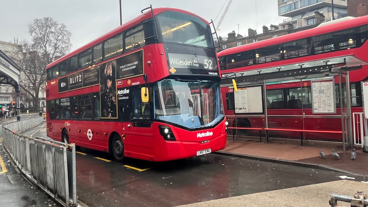 London Bus Route 52- Victoria to Willesden Bus Garage