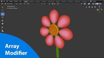 Array Modifier - Create flower petal using blender array modifier