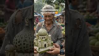 mesjid buatan kakek terbuat dari buah sirsak 🥰#shorts #miniature