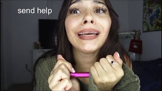 Taking a hit after EACH STEP of my makeup