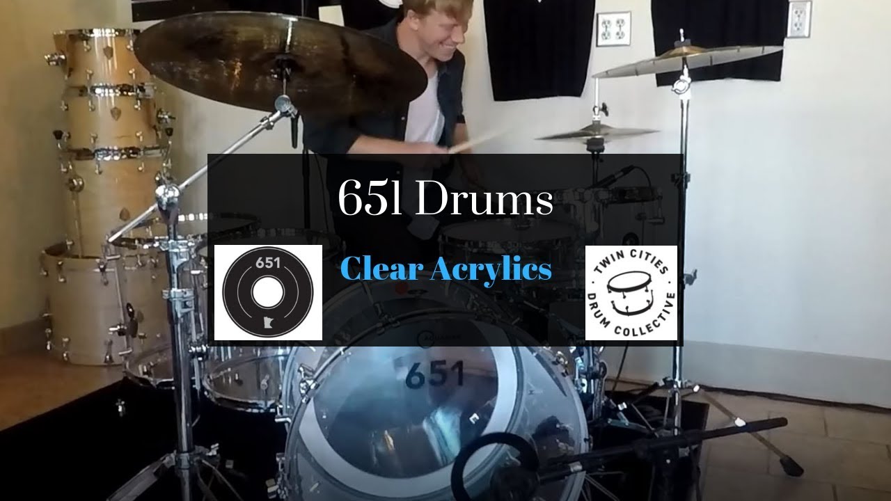 651 Drums Clear Acrylic 5-Piece Drum Set