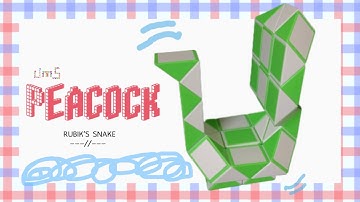 Rubik’s snake 48 : PEACOCK - Step by step & SLOW