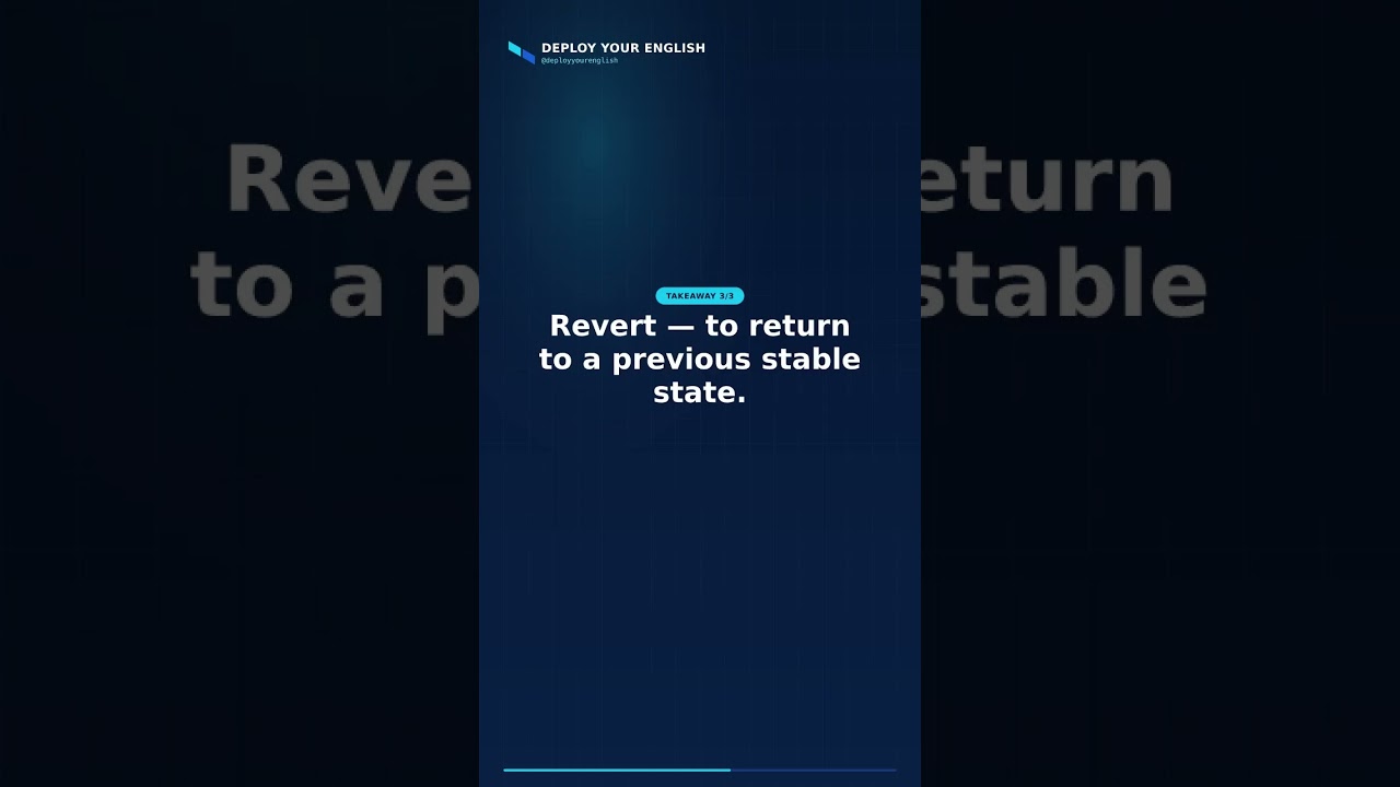 How to Discuss a Deployment and Rollback in English #Shorts