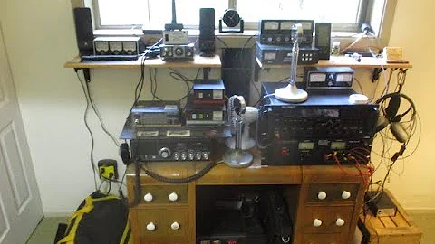 My radio room where I shoot skip on 11 meter band