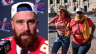 Travis Kelce REACTS to Fatal Shooting During Super Bowl Parade in Kansas City