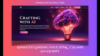 Animated Landing Page with Responsive using HTML CSS and JavaScript