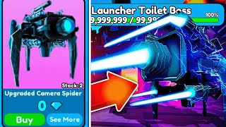 ENDLESS MODE UPGRADED CAMERA SPIDER ONLY in Toilet Tower Defense! I cant believe this...